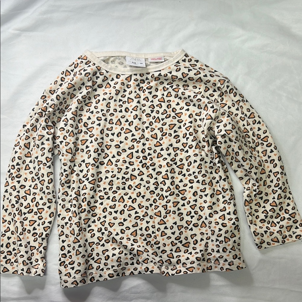 Zara (2-3yrs) Heart Pattern Long Sleeve Shirt